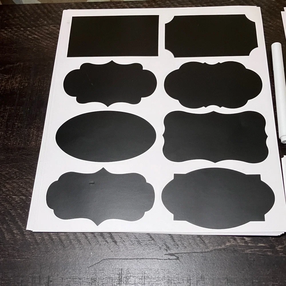 Chalkboard Spice Labels Stickers and Pens for Jars Containers  Organization